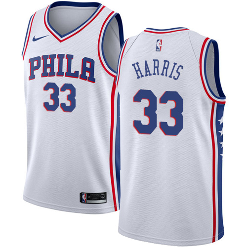 Men's Nike Philadelphia 76ers #33 Tobias Harris White Swingman Association Edition NBA Jersey