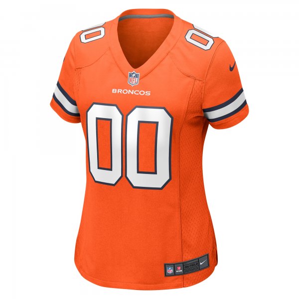 Women's Denver Broncos  Nike Orange Alternate Custom Game Jersey