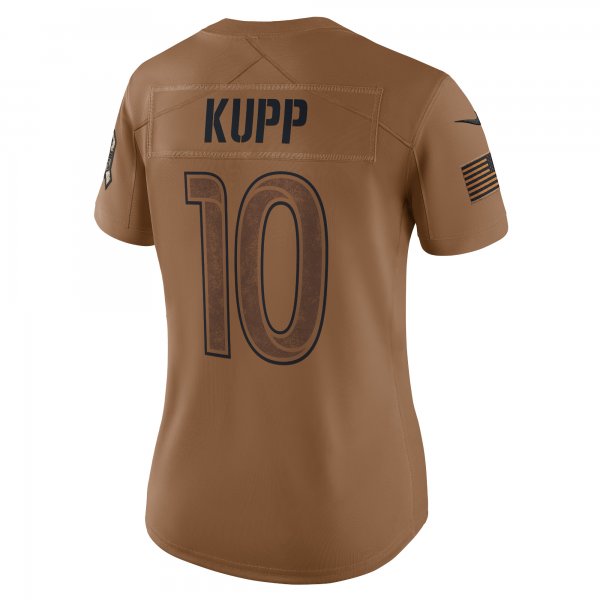 Women's Los Angeles Rams Cooper Kupp Nike Brown 2023 Salute To Service Limited Jersey