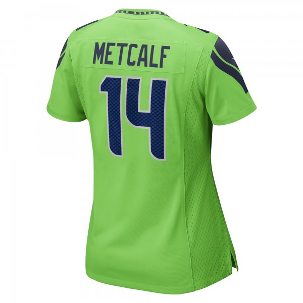 Women's Seattle Seahawks DK Metcalf Nike Neon Green Game Jersey