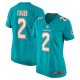 Women's Miami Dolphins #2 Bradley Chubb Nike Aqua Game Player NFL Jersey