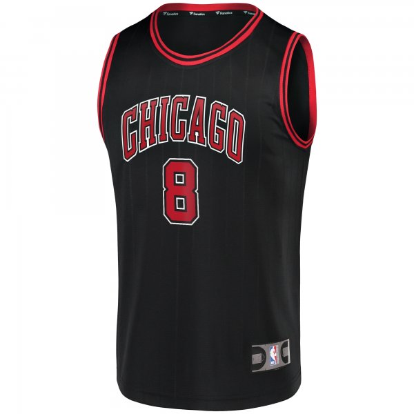 Men's Chicago Bulls Zach LaVine Fanatics Black Fast Break Team Replica Jersey - Statement Edition