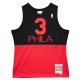 Men's Philadelphia 76ers Allen Iverson Mitchell & Ness Black 2003/04 Hardwood Classics Reload 2.0 Swingman Jersey