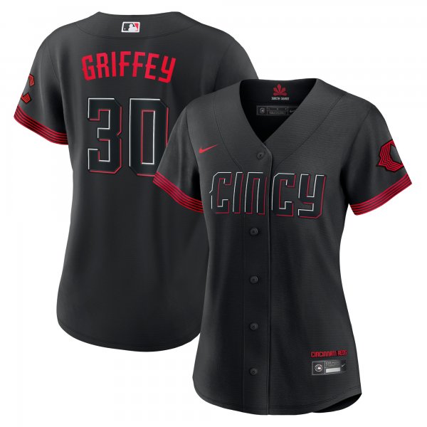 Women's Cincinnati Reds Ken Griffey Jr. Nike Black City Connect Replica Player Jersey