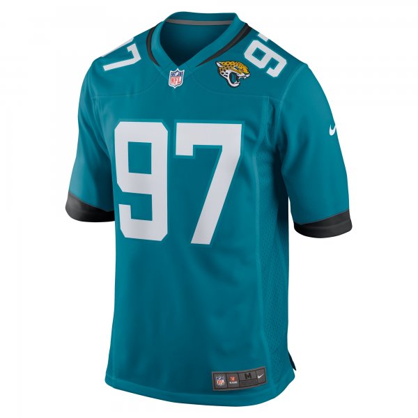 Men's Jacksonville Jaguars Tommy Togiai Nike  Teal Team Game Jersey