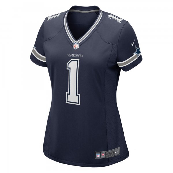 Women's Dallas Cowboys Number 1 Mom Nike Navy Game Jersey