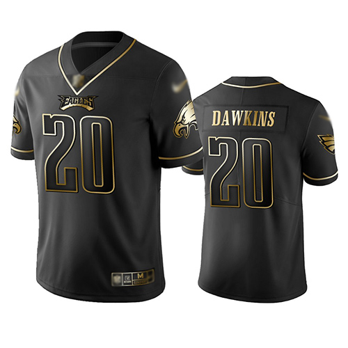 Philadelphia Eagles #20 Brian Dawkins Black Men's Stitched NFL Limited Golden Edition Jersey