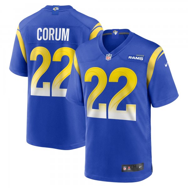 Men's Los Angeles Rams Blake Corum Nike Royal 2024 NFL Draft Game Player Jersey