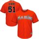 Miami Marlins #51 Ichiro Suzuki Orange Cool Base Stitched Youth MLB Jersey