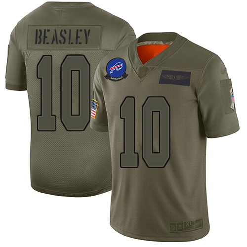 Buffalo Bills #10 Cole Beasley Camo Men's Stitched NFL Limited 2019 Salute To Service Jersey