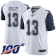 Men's Dallas Cowboys #13 Michael Gallup White Stitched NFL Limited Rush 100th Season Jersey