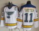 St. Louis Blues #11 Brian Sutter White/Yellow CCM Throwback Stitched NHL Jersey