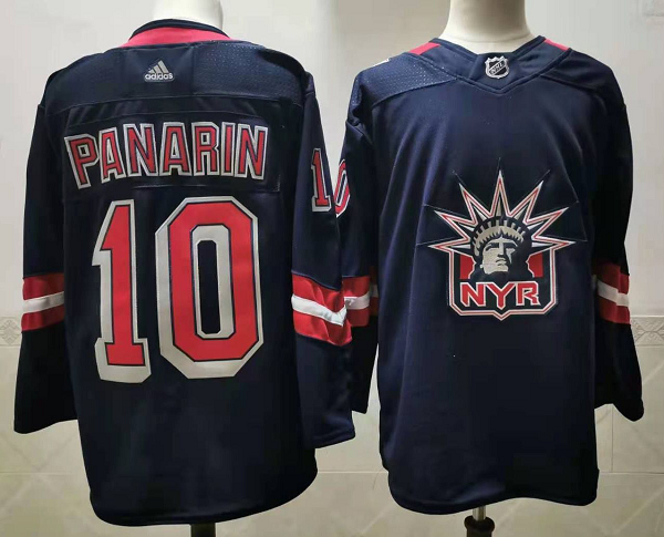 Men's New York Rangers #10 Artemi Panarin Navy Blue Adidas 2020-21 Stitched NHL Jersey