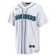 Men's Seattle Mariners Logan Gilbert Nike White Home Replica Jersey