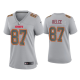 Women's Kansas City Chiefs Travis Kelce Gray Atmosphere Fashion Game Jersey