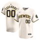 Men's Milwaukee Brewers Nike Cream Home Limited Custom Jersey