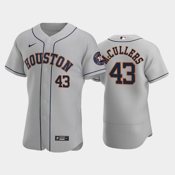 Men's Houston Astros #43 Lance McCullers 2020 Road Gray Flex Base MLB Jersey