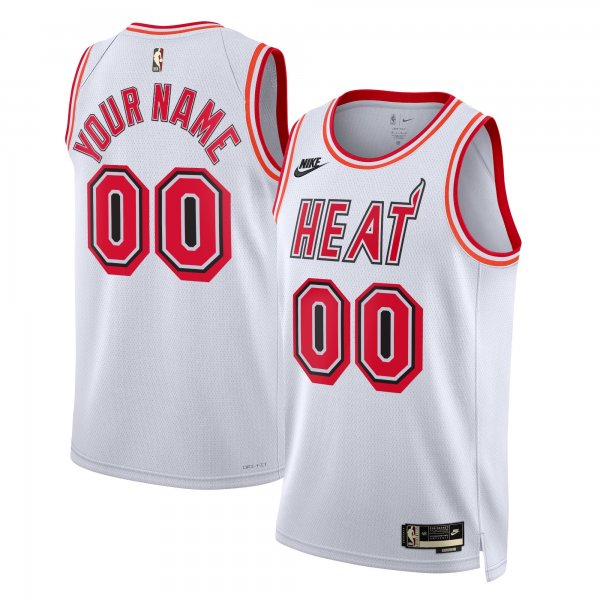 Unisex Miami Heat Nike White 2022/23 Custom Swingman Jersey - Classic Edition