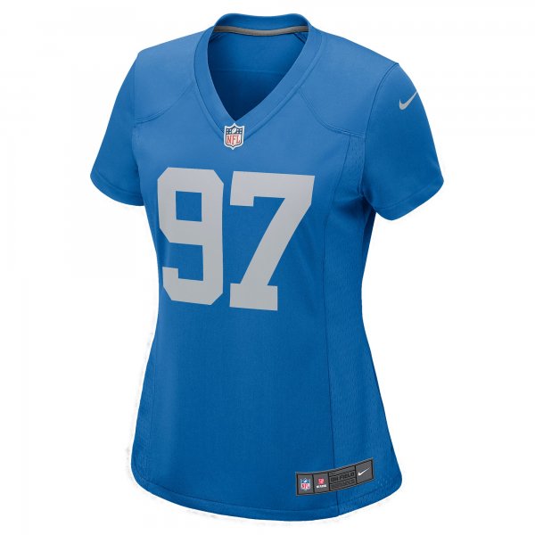 Women's Detroit Lions Aidan Hutchinson Nike Blue Player Jersey