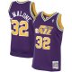 Men's Utah Jazz Karl Malone Mitchell & Ness Purple 1991/92 Hardwood Classics Swingman Jersey