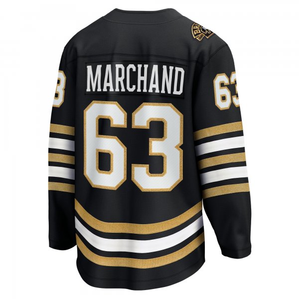 Men's Boston Bruins Brad Marchand Fanatics Black 100th Anniversary Premier Breakaway Player Jersey