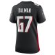 Women's Atlanta Falcons Drew Dalman Nike Black Game Jersey