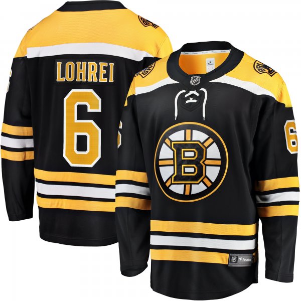 Men's Boston Bruins Mason Lohrei Fanatics Black Home Premier Breakaway Player Jersey