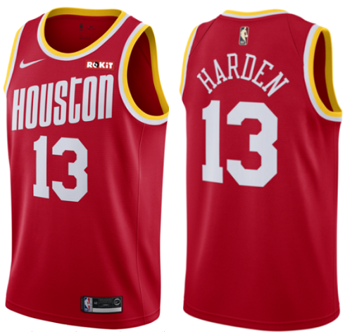 Men's Nike Houston Rockets #13 James Harden Red 2019/2020 Classic Edition NBA Jersey