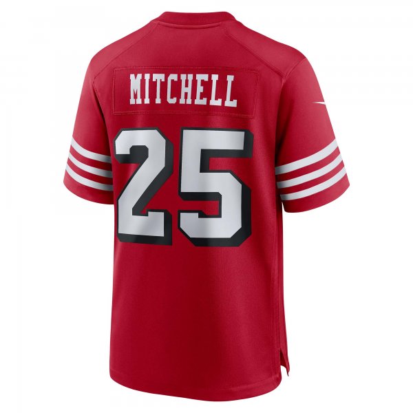 Men's San Francisco 49ers Elijah Mitchell Nike Scarlet Alternate Game Jersey