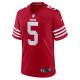 Men's San Francisco 49ers Trey Lance Nike Scarlet Game Player Jersey