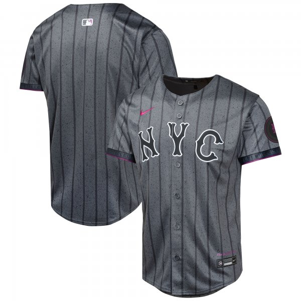 Youth New York Mets Nike Graphite 2024 City Connect Limited Jersey