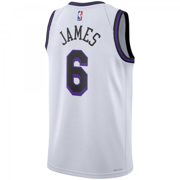 Unisex Los Angeles Lakers LeBron James Nike White 2022/23 Swingman Jersey - City Edition