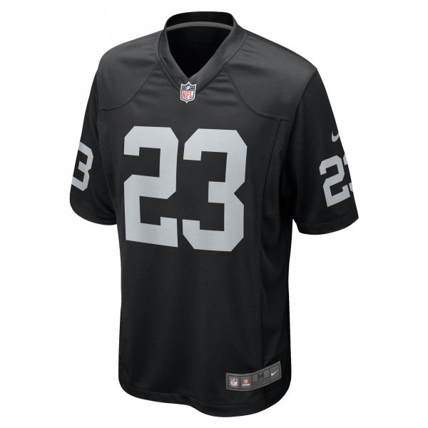 Men's Las Vegas Raiders David Long Jr. Nike  Black Team Game Jersey