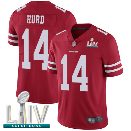 San Francisco 49ers #14 Jalen Hurd Red Team Color Super Bowl LIV Bound Men's Stitched NFL Vapor Untouchable Limited Jersey