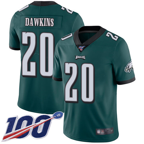 Philadelphia Eagles #20 Brian Dawkins Midnight Green Team Color Men's Stitched NFL 100th Season Vapor Limited Jersey