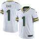 Men's Nike Green Bay Packers #1 Dad White Vapor Untouchable Limited NFL Jersey