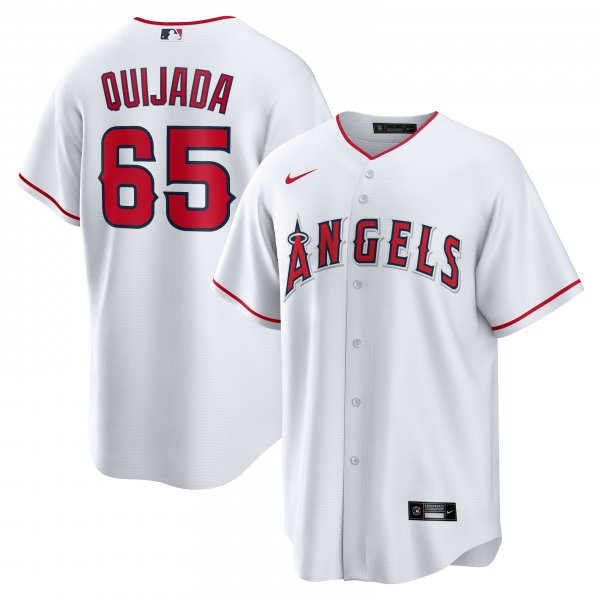 Men's Los Angeles Angels JosÃÂ© Quijada Nike White Home  Replica Player Jersey