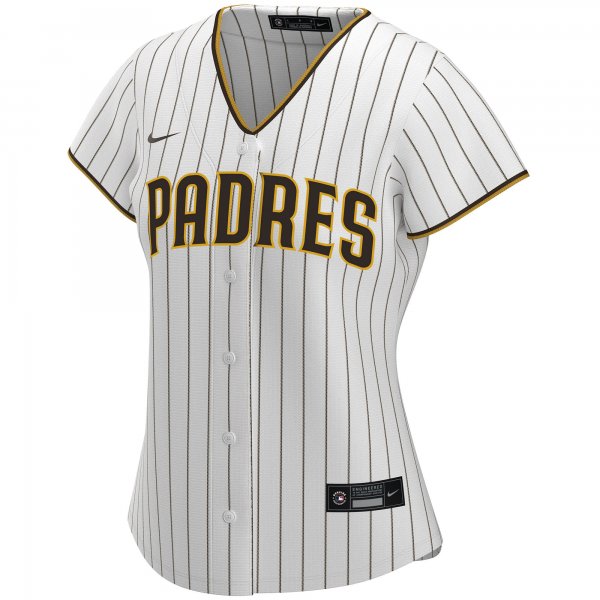 Women's San Diego Padres Nike White Home Replica Custom Jersey