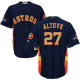 Men's Houston Astros #27 Jose Altuve Navy Blue Majestic 2018 Gold Program Cool Base Player MLB Jersey