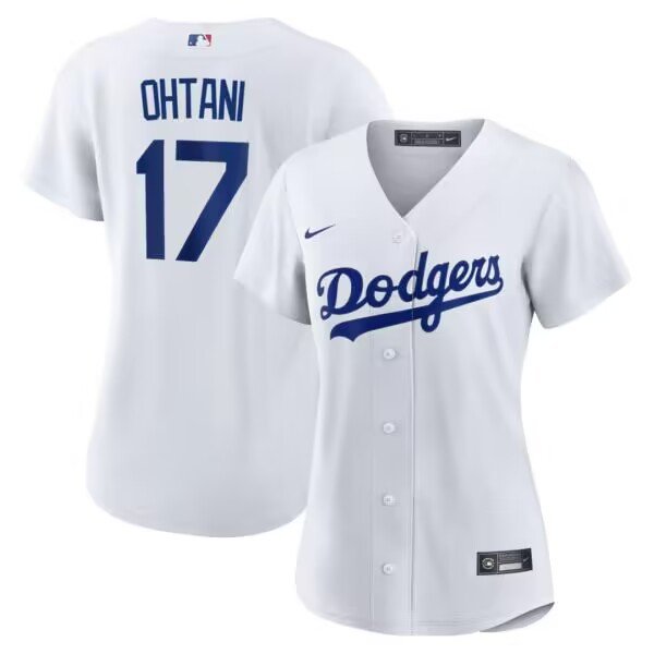 Women's Los Angeles Dodgers #17 Shohei Ohtani Nike White MLB Cool Base Jersey