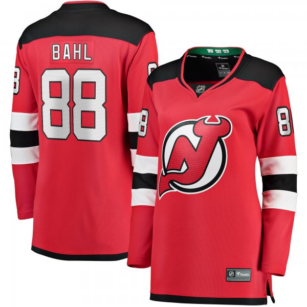 Women's New Jersey Devils Kevin Bahl Fanatics Red Home Breakaway Player Jersey