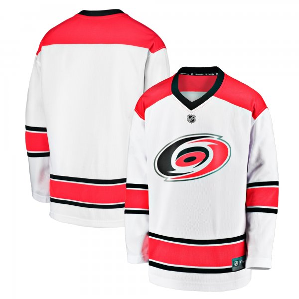 Youth Carolina Hurricanes  Fanatics White Replica Away Jersey