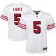 Youth San Francisco 49ers Trey Lance Nike White Game Jersey