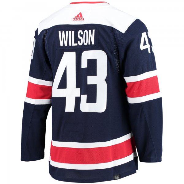 Men's Washington Capitals Tom Wilson adidas Navy Alternate Primegreen Player Jersey