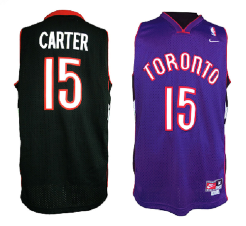 Men's Toronto Raptors #15 Vince Carter Black/Purple Throwback Stitched NBA Jersey