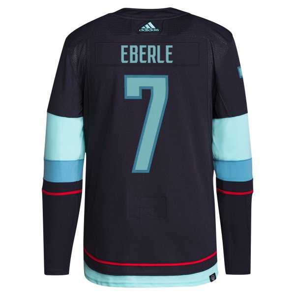 Men's Seattle Kraken Jordan Eberle adidas Deep Sea Blue Home Primegreen Pro Player Jersey