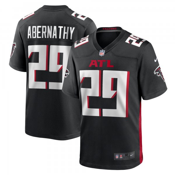 Men's Atlanta Falcons Micah Abernathy Nike  Black Team Game Jersey