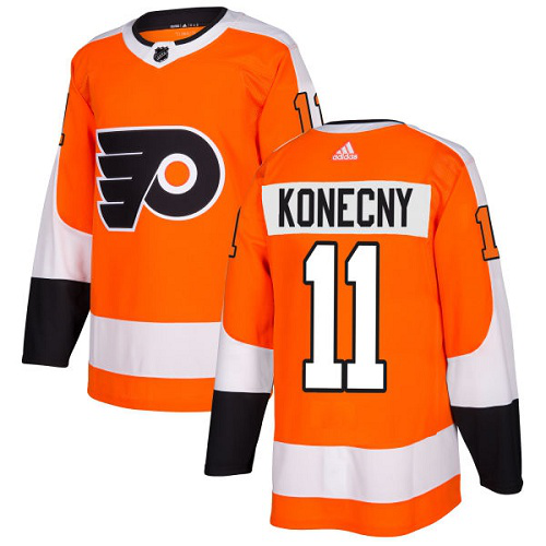 Adidas Philadelphia Flyers #11 Travis Konecny Orange Home Stitched NHL Jersey