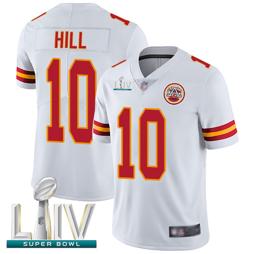 Kansas City Chiefs #10 Tyreek Hill White Super Bowl LIV Bound Men's Stitched NFL Vapor Untouchable Limited Jersey