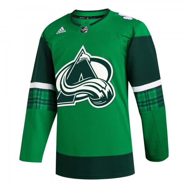 Men's Colorado Avalanche  adidas Kelly Green 2023 St. Patrick's Day Primegreen Jersey